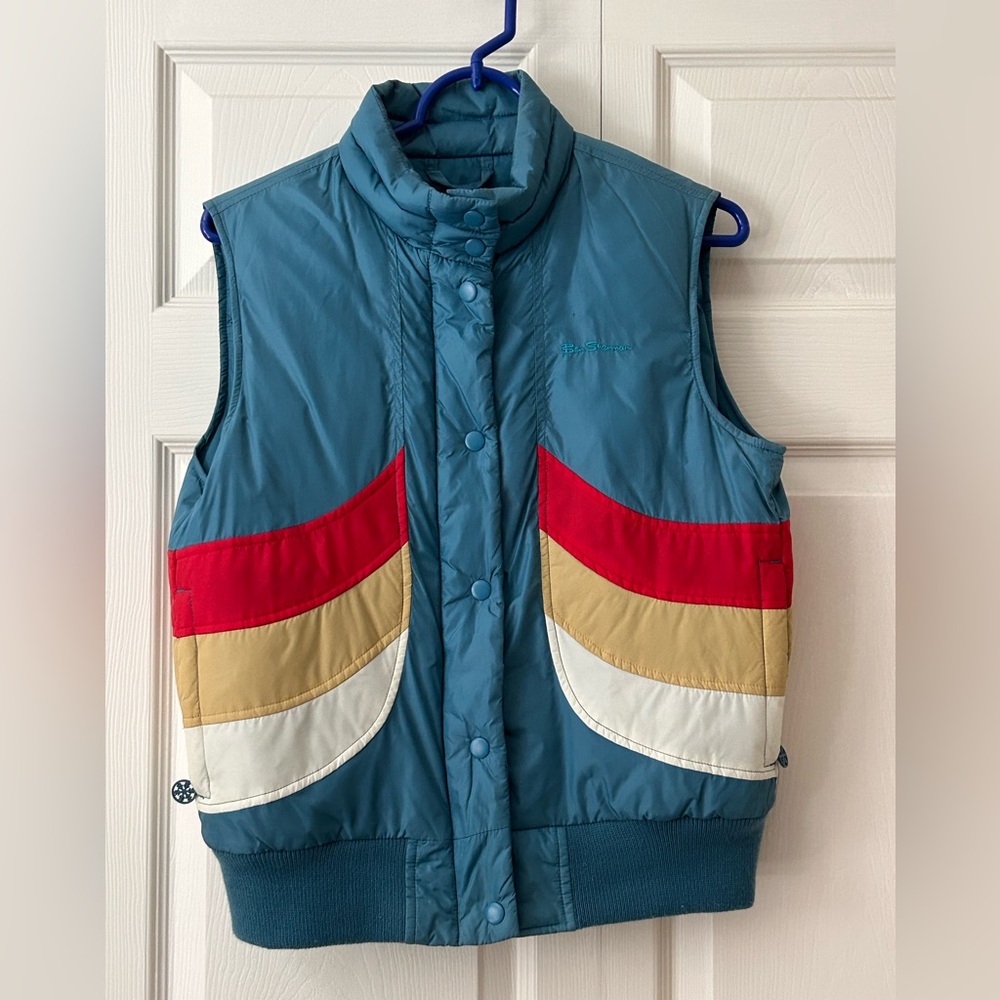 Ben Sherman Women’s Blue Down Puffer Vest Small
